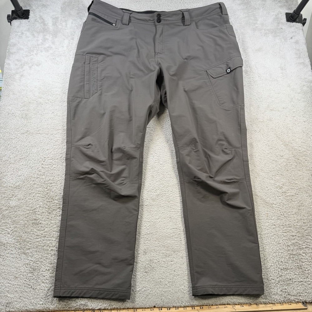 Truewerk Pants Mens 44x32 Grey T2 WerkPant Workwear Stretch Cargo Performance